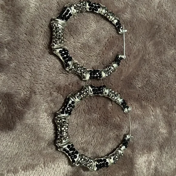 Silver Hoops - Picture 3 of 4